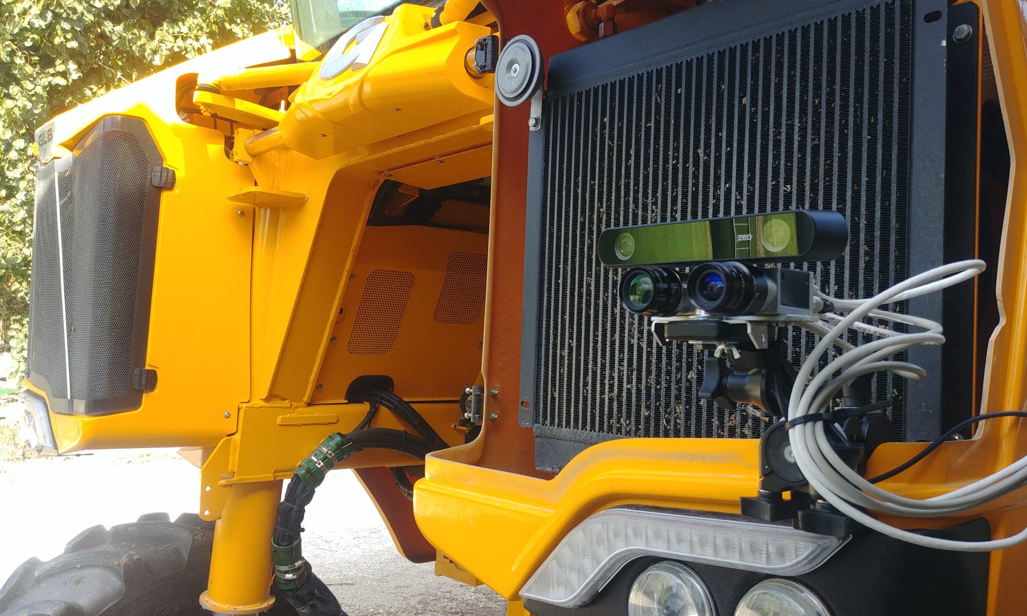 AIRLab perception system installed on grape harvester